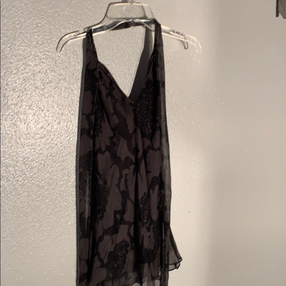 Flirty backless floral halter top